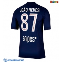 Fotballdrakt Herre Paris Saint-Germain Joao Neves #87 Hjemmedrakt 2025-26 Kortermet